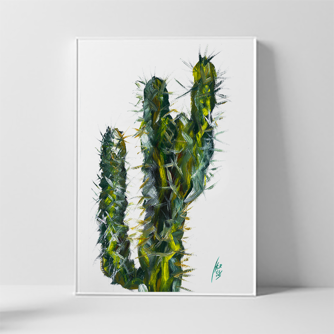 Marco de cartel de cactus