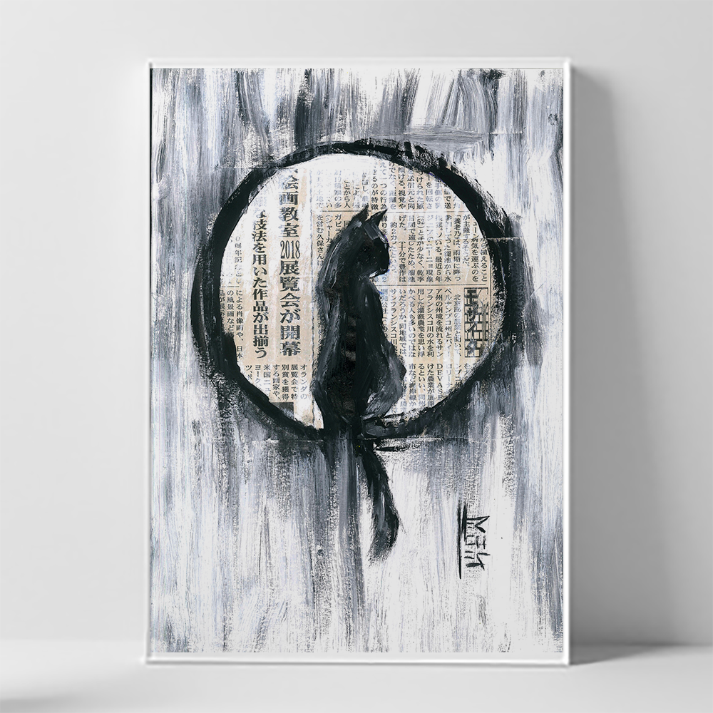 Marco de póster de gato místico