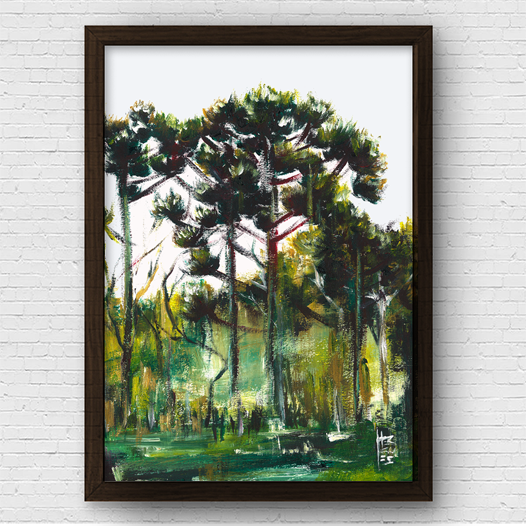 Quadro pôster Floresta de Araucárias