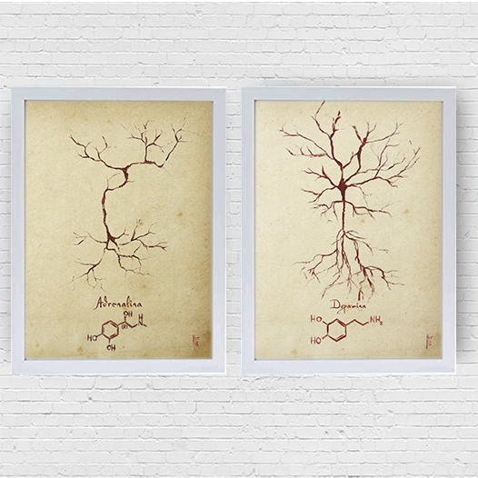 Anatomía del marco del cartel Hombre de Vitruvio con sistema circulatorio Leonardo da Vinci 
