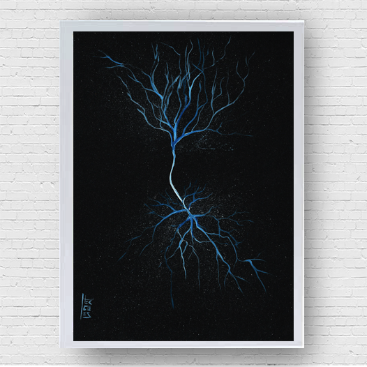 Marco de póster de anatomía: neurotransmisor de adrenalina con fórmula molecular 