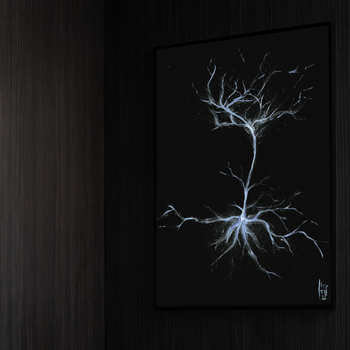 Marco de póster de anatomía: neurotransmisor de adrenalina con fórmula molecular 