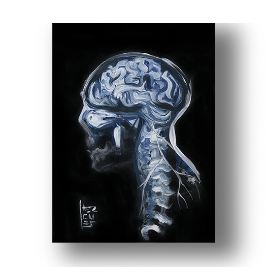 Marco de anatomía: póster de neurociencia. 