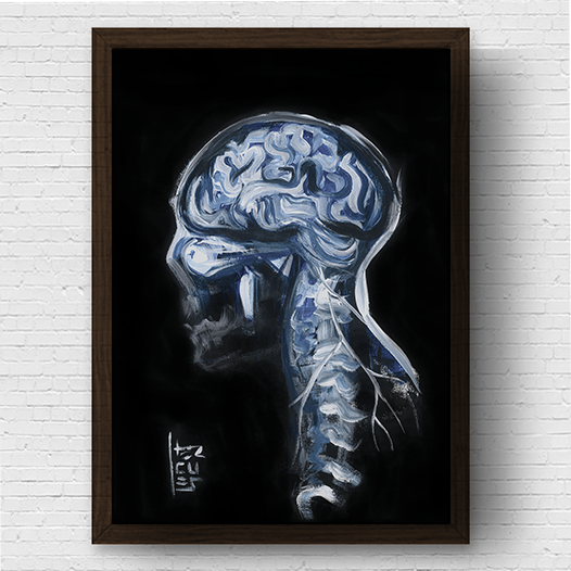 Marco de anatomía: póster de neurociencia. 