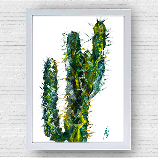 Marco de cartel de cactus