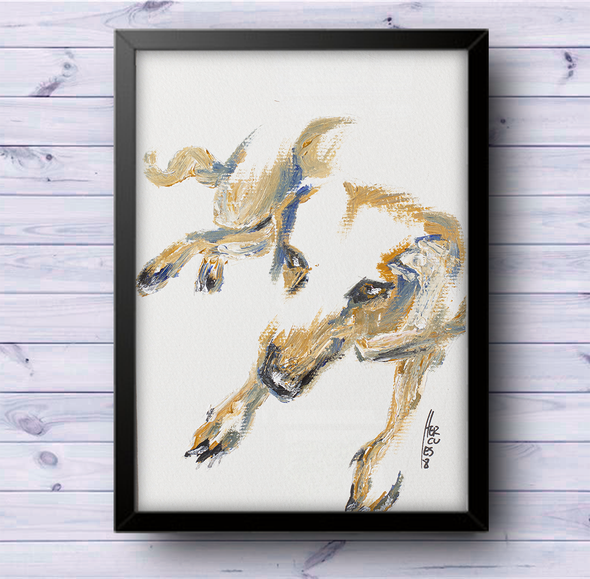Perro cepillo Póster