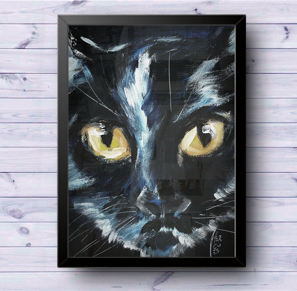Pôster Gato de olhos amarelos
