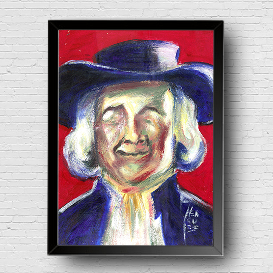 Cuáquero estilizado Póster