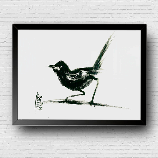 Póster Pájaro cepillado